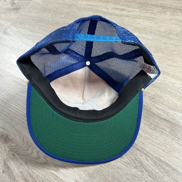 Vintage 1980s Los Angeles Rams Hat Snapback NFL Football Blue Yelow Trucker Cap - Picture 3 of 8